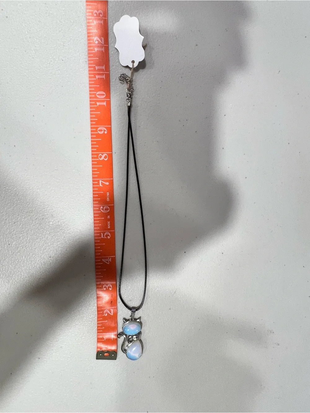 Blue Cat Opalite Pendant Necklace - Stylish Cat Jewelry